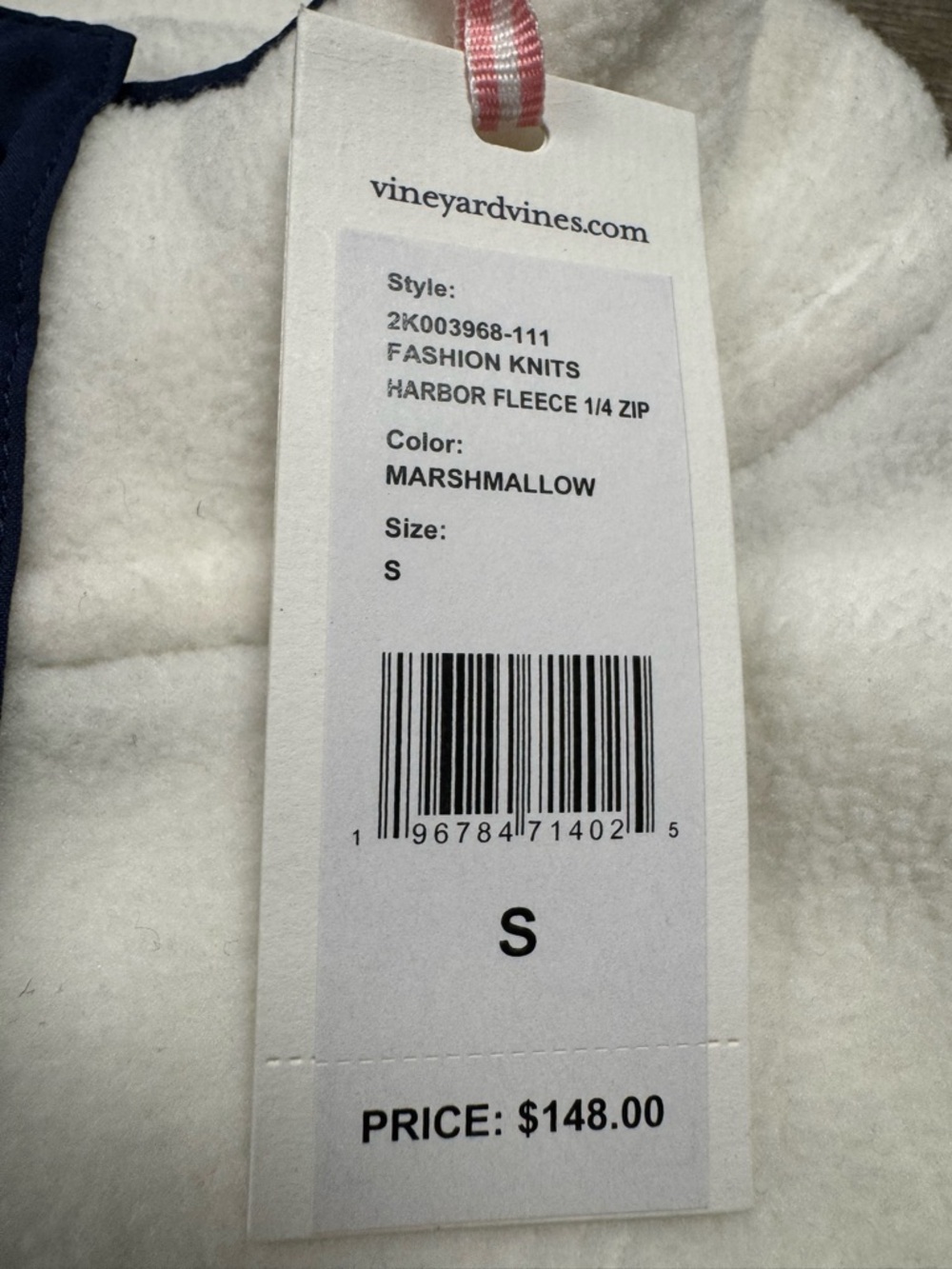 Vineyard Vines Women’s Harbor Fleece 1/4 Zip Pullover Size Small NWT - Picture 3 of 8